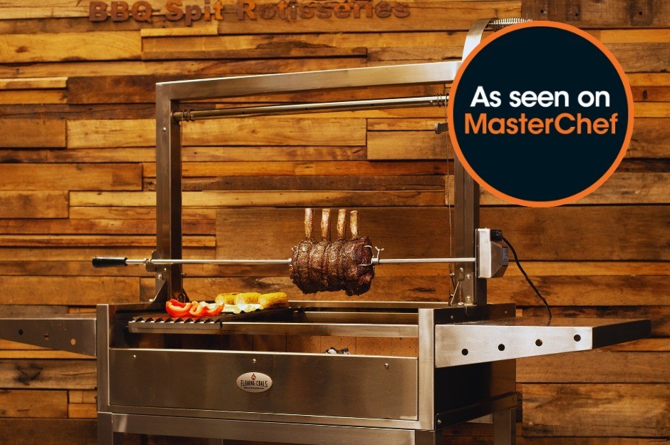 Flaming Coals spit rotisserie